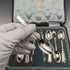 1903 British antique sterling silver teaspoon set of 6 Joseph Rodgers case